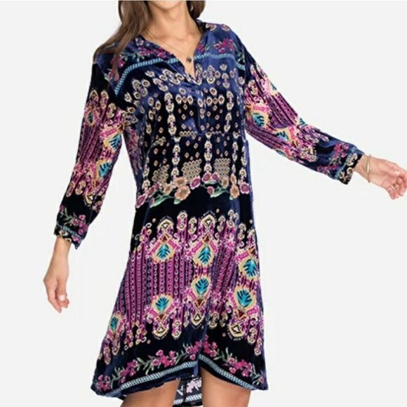 Johnny Was Summer Elora Burnout Dress NWOT